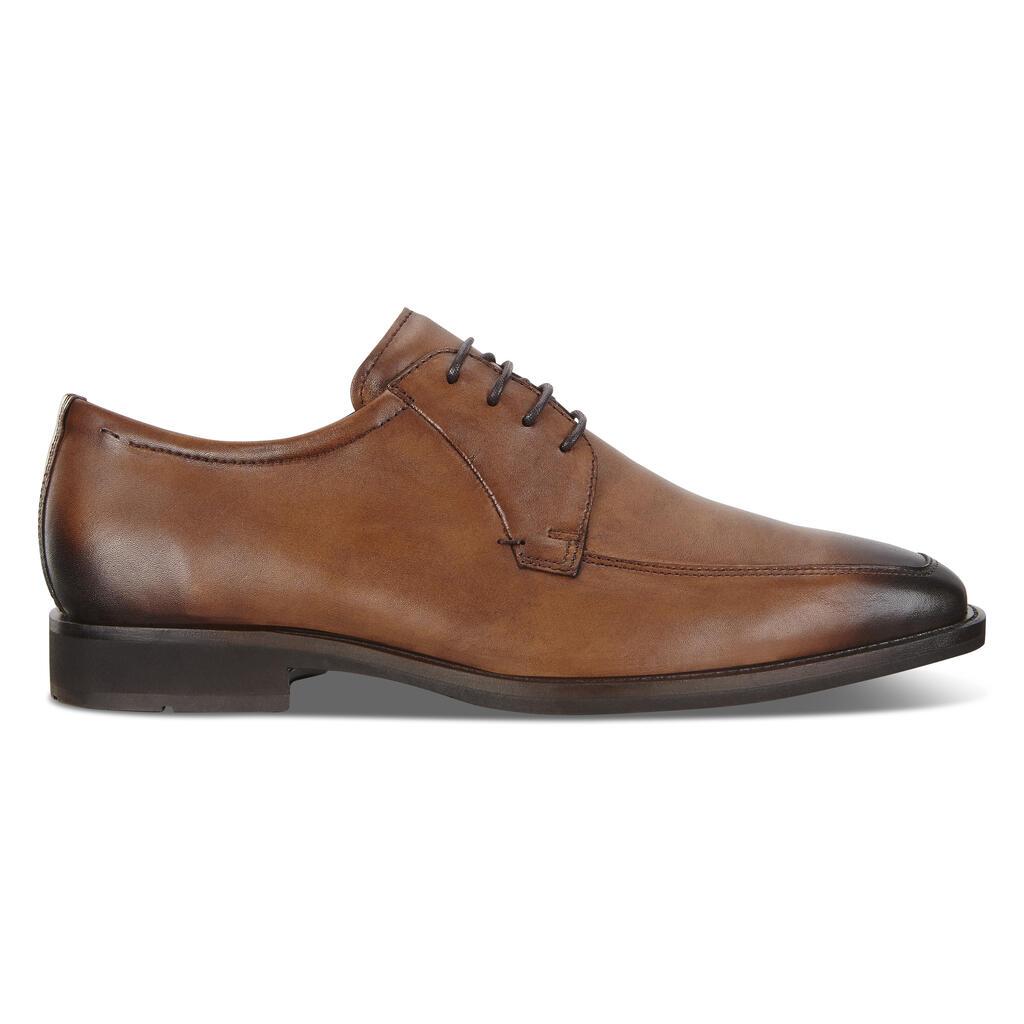 Ecco Calcan Mens Dress Shoes Brown Sales - India ANR-342609